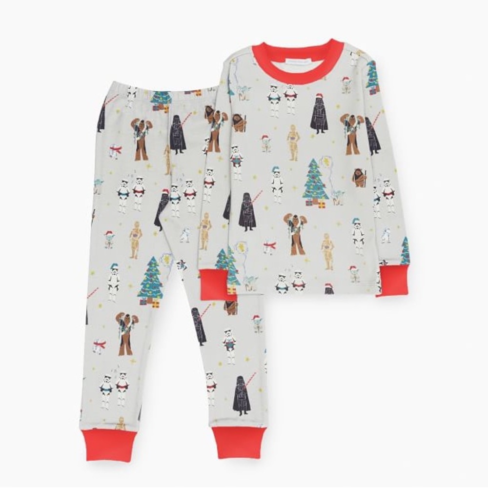 POTTERY BARN KIDS STAR WARS HOLIDAY ORGANIC COTTON PAJAMA PJS SET - CHRISTMAS